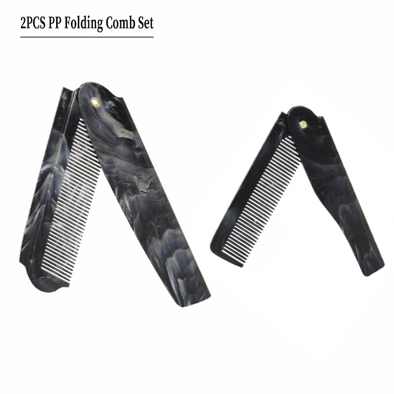 Neue Type1/2PCS Tragbare Stahl Kämme Falten Tasche Bart Kämme Für Männer Öl Kopf Haar Styling Kamm Salon barber Werkzeuge Für Haarschnitt