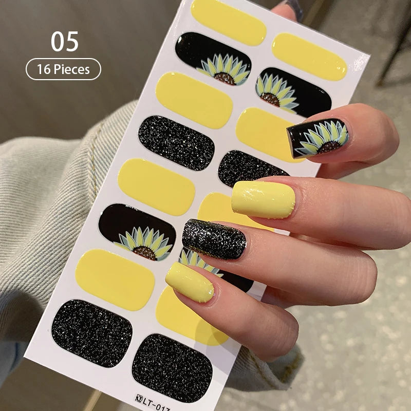 16 Tipps weinrote Nagelaufkleber, langlebig, einfarbig, volle Nagelfolien, selbstklebender Slider, Nagelkunst, DIY-Aufkleber, Maniküre-Dekor