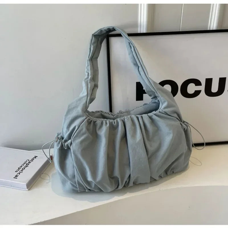 Nylon-Stofftasche für Damen, große Kapazität, Sommer, 2024, neue All-Match-Ins, One-Shoulder-College-Studenten-Klassentasche, Damen-Handtasche