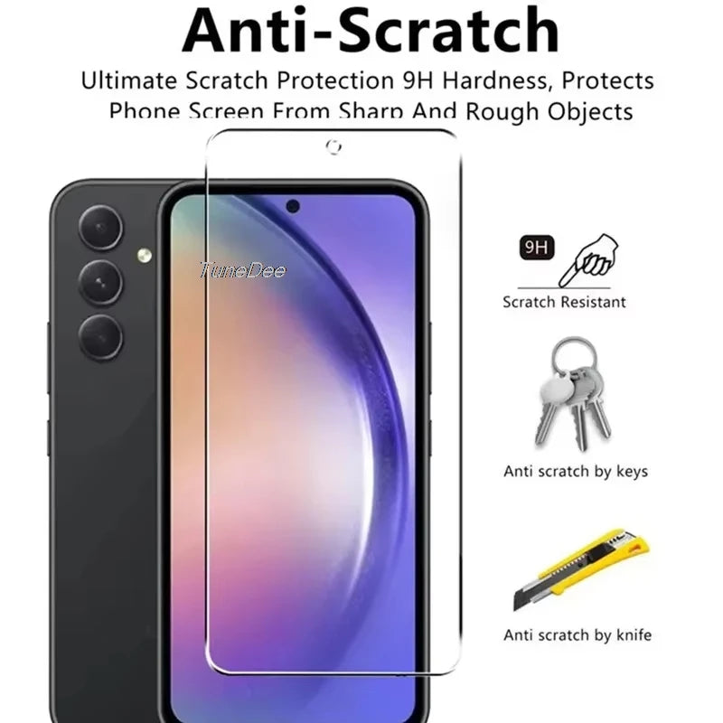 1-5 Stück Gehärtete Glas-Displayschutzfolien für Samsung S26 Ultra S25 S24 S23 S21 S20 FE A57 A37 A17 A16 A56 A55 A36 A35 A26 A07 A06