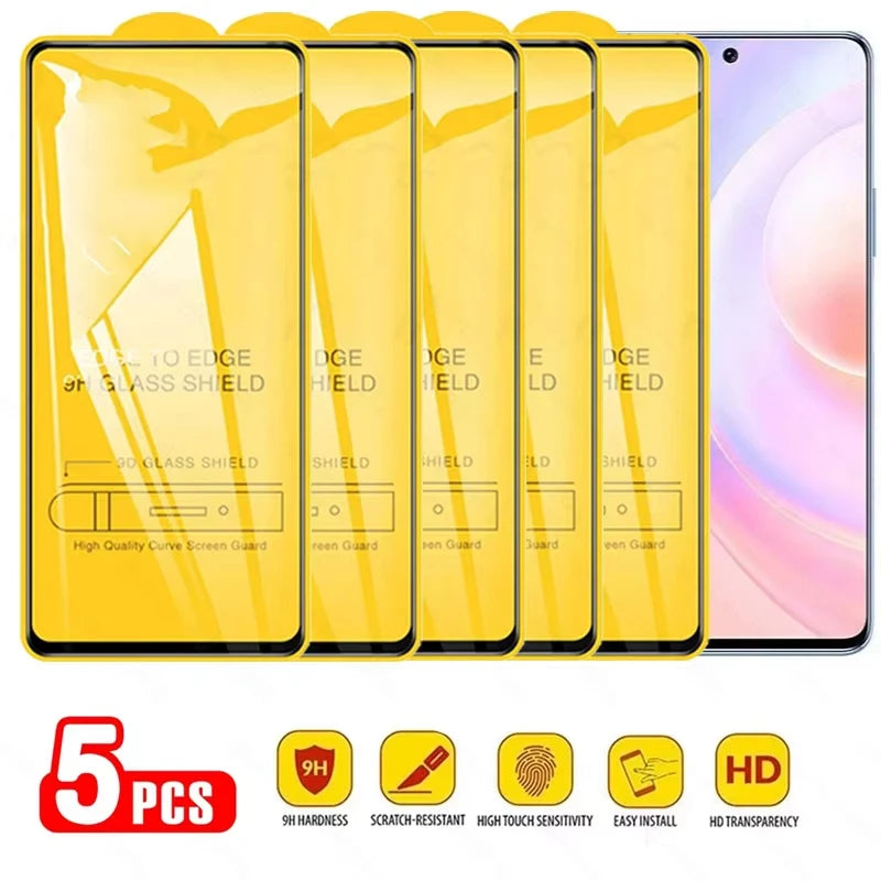 9D Displayschutzfolie für Samsung A56 A55 A54 A53 A15 A14 A35 A33 A36 A16 A05 A06 A52 A25 S25 Ultra S24 FE S22 S23 gehärtetes Glas