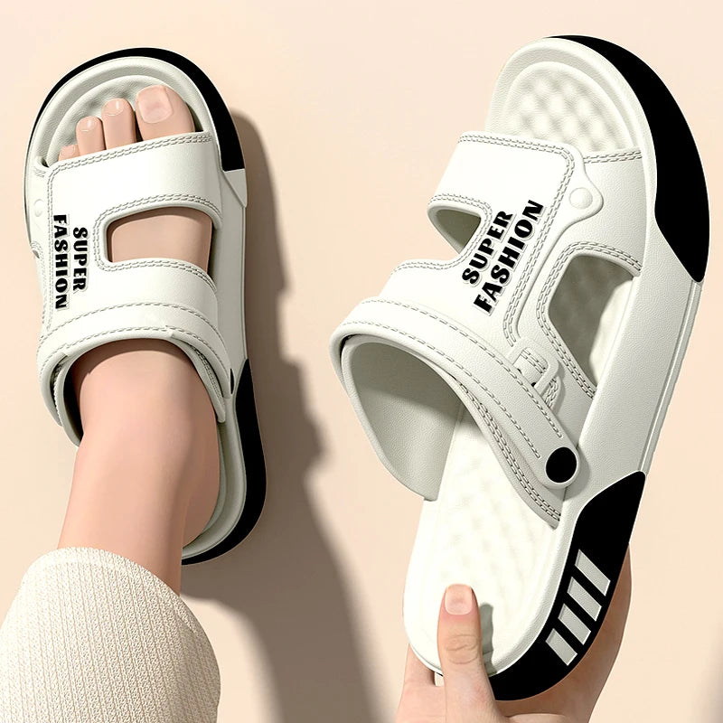 Männer Hausschuhe Sommer EVA Weichen sohlen Plattform Rutschen Sandalen Indoor Outdoor Walking Strand Schuhe Flip-Flops Herren Hause Schuhe