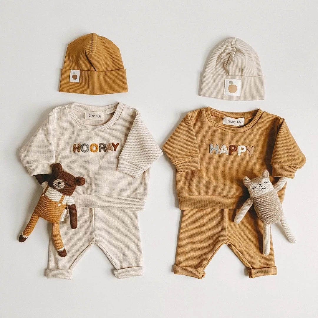 2024 neugeborenen Baby Anzüge Jungen Mädchen Outfits Herbst Babys Kleidung Kleiner Junge Pullover + Hosen Kinder Sets Baby Kleidung