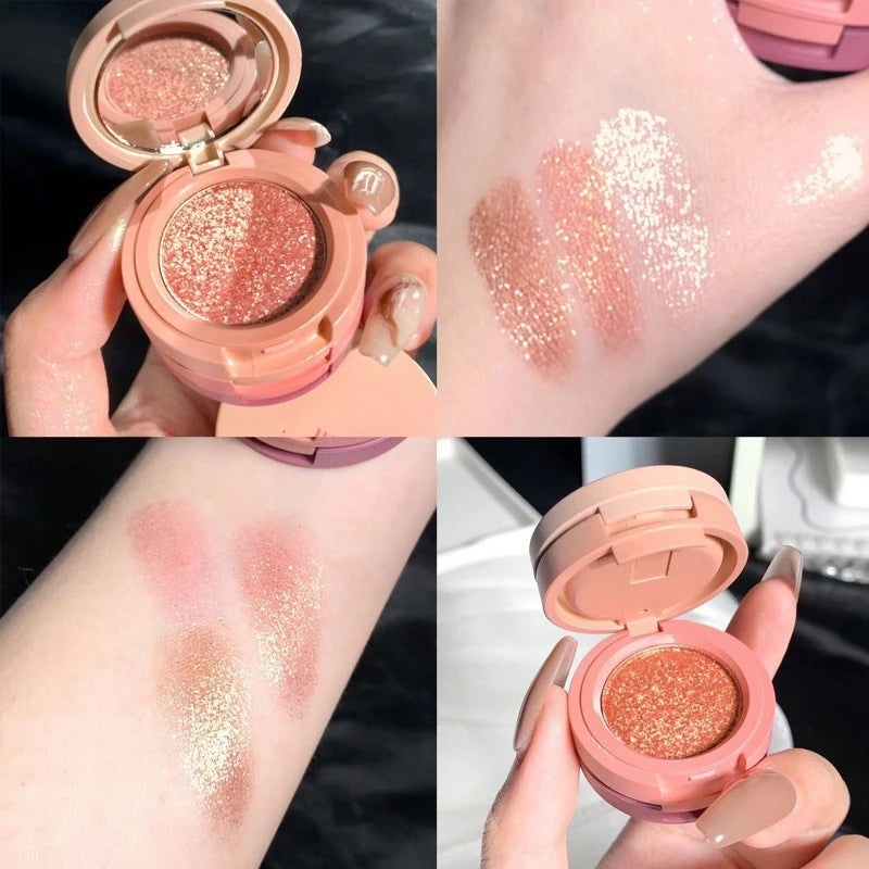 Dreifarbiger Lidschatten, matt. Erstellen Sie mehrschichtiges Augen-Make-up