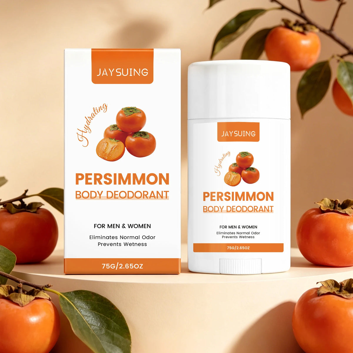 Persimmon-Duft Deodorant Stick Entfernt Körpergeruch Langanhaltende Erfrischung Reduziert Achselschweiß für Frauen und Männer Hautfreundliches Antiperspirant