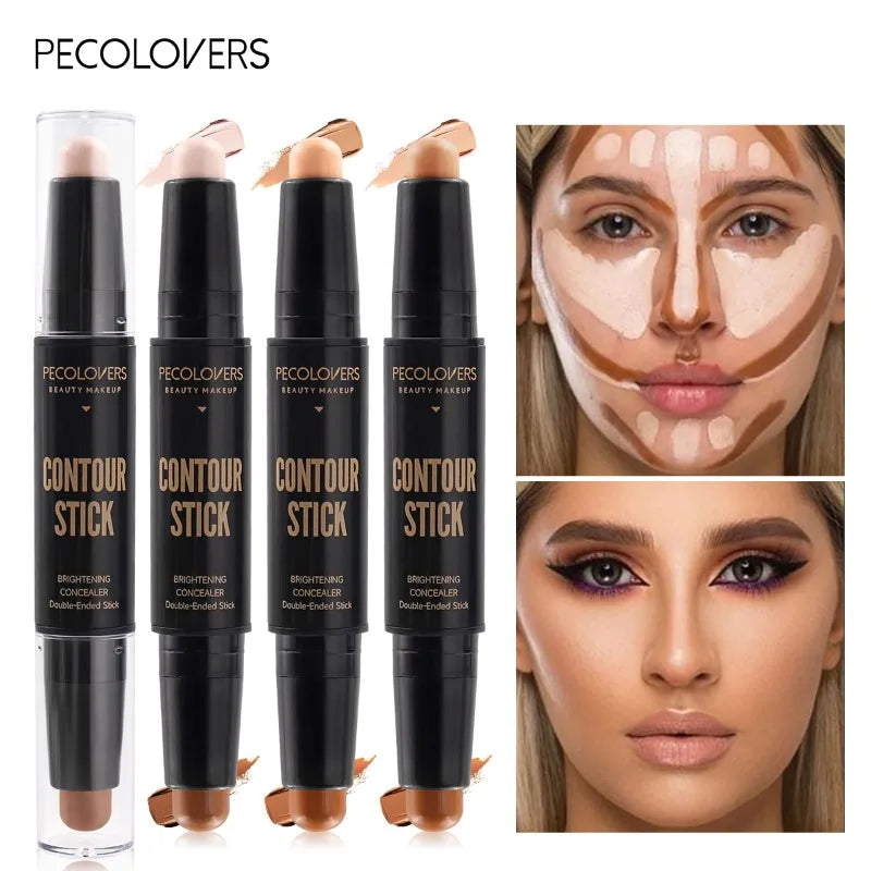 Doppelseitiger Concealer-Stick für Gesichts-Make-up, leichter Make-up-Concealer-Stick