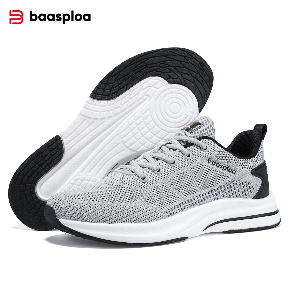 Baasploa Laufschuhe männer Neue Lässige Leichte Designer Mesh Turnschuhe Männlichen Outdoor Atmungsaktive Lace-Up Sport Wanderschuhe