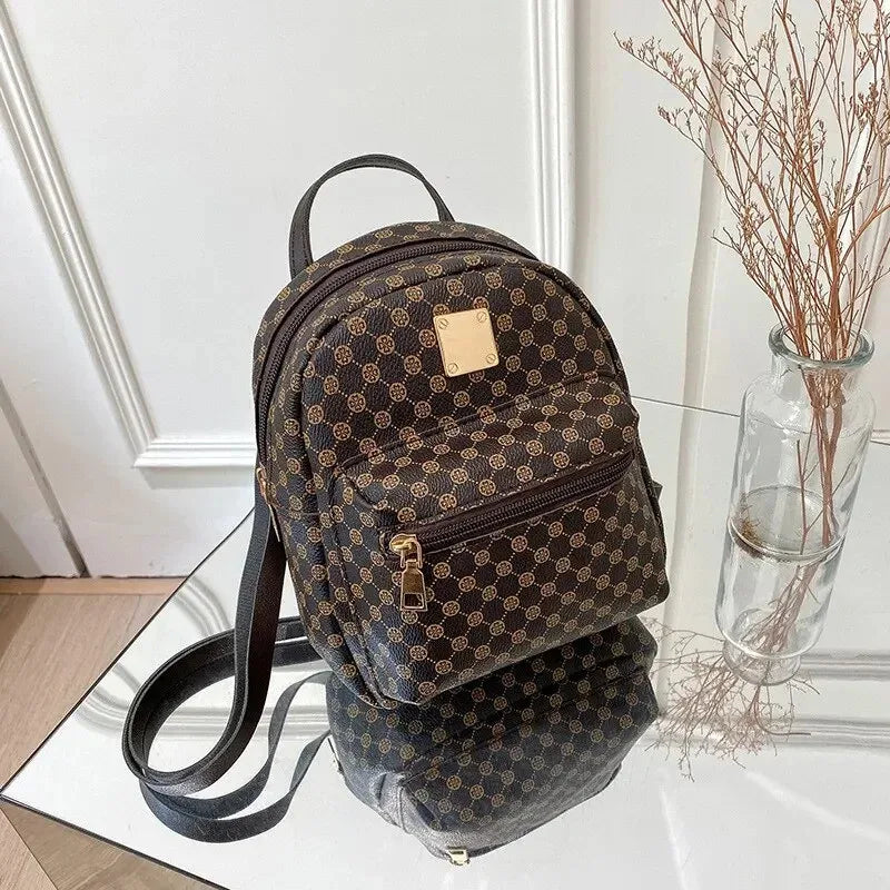 Klassischer Rucksack aus Blumenmaterial für Damen, modischer Studentenrucksack für Damen, tägliche Einkaufstasche für Damen
