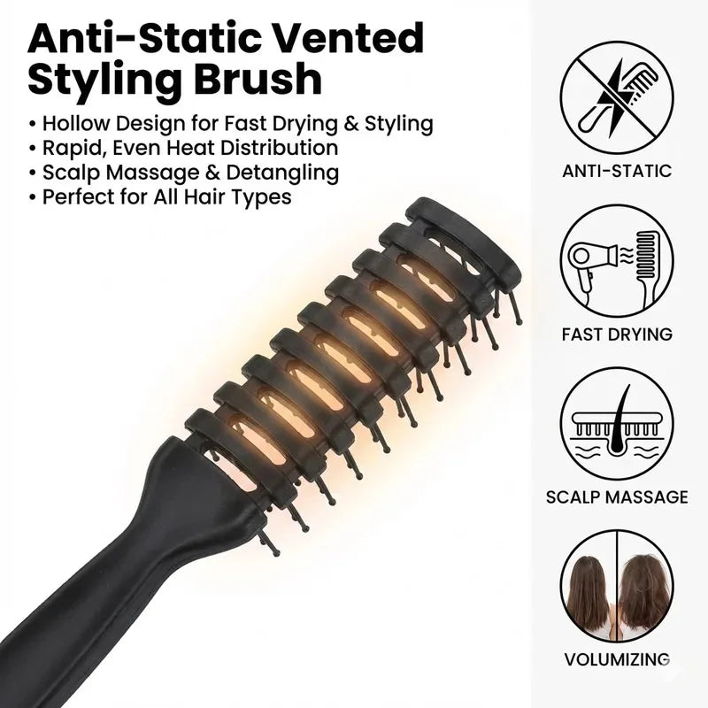 Antistatischer Volumen-Haarkamm - Professioneller Gerippter Styling-Kamm für Salongebrauch, Unisex Kopfhaut-Massagekamm für Zuhause