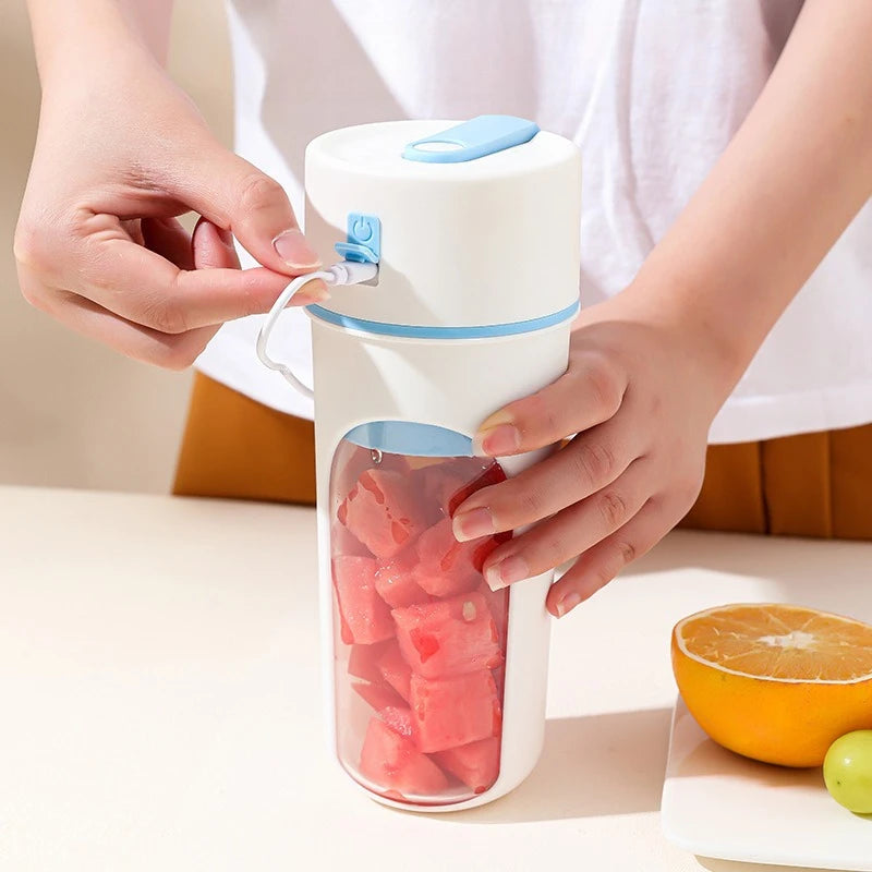 400ml Großer USB-Elektrischer Entsafter-Becher Tragbarer Kabelloser Handmixer für Säfte