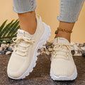 Freizeitschuhe für Damen, trendig und vielseitig, Mesh, atmungsaktiv, weiche Sohle, Schnür-Freizeitsportschuhe