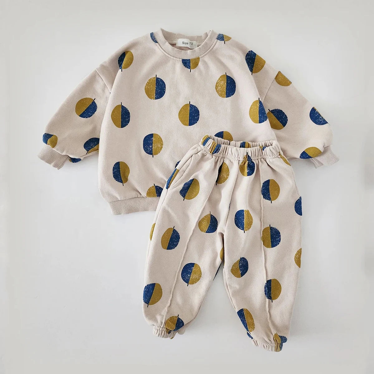 Korea Baby Jungen Kleidung Sets Kinder Übergroßen Ballon Druck Sweatshirt Jogger Hosen Kinder Anzug Mädchen Outfit Set Sport Anzug