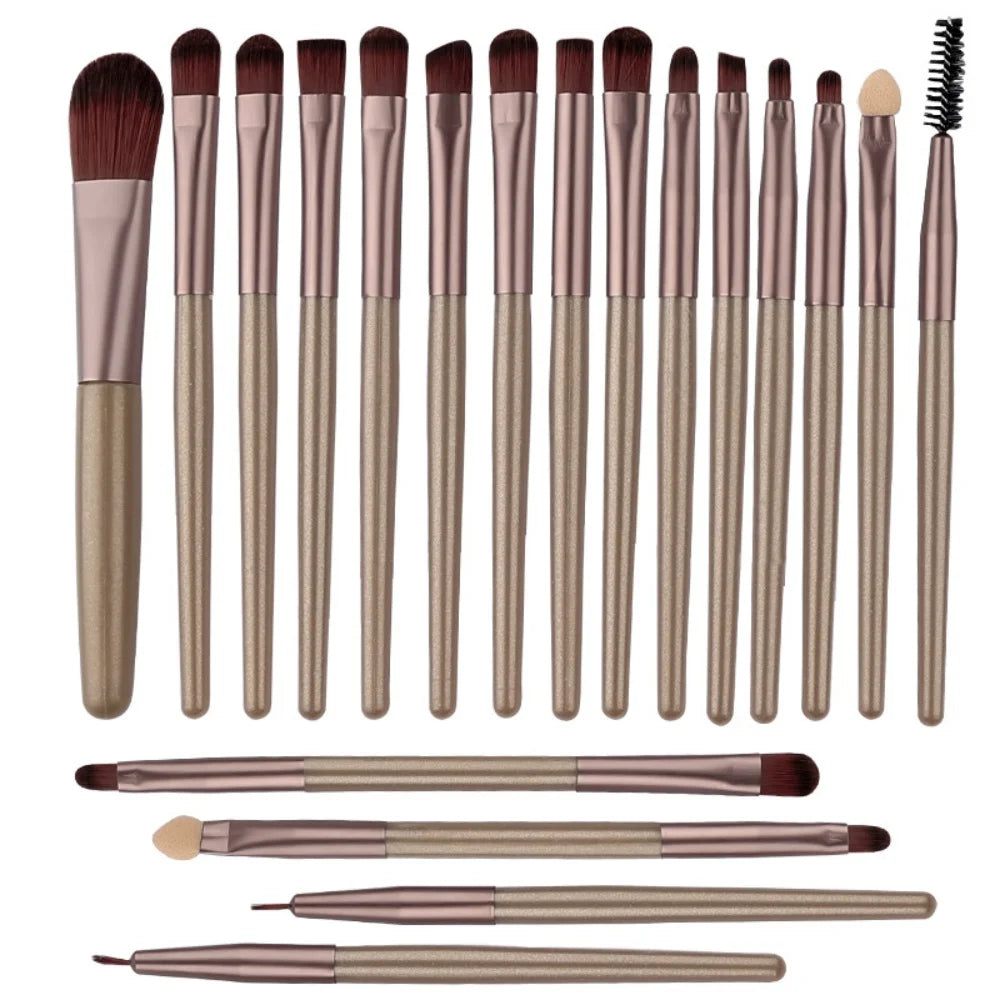 20-teiliges Weiches Make-up Pinsel Set Augendetail-Pinsel Lidschatten Unterlid Wischpinsel Eyeliner Pinsel Perfekte Werkzeuge für Augen-Make-up