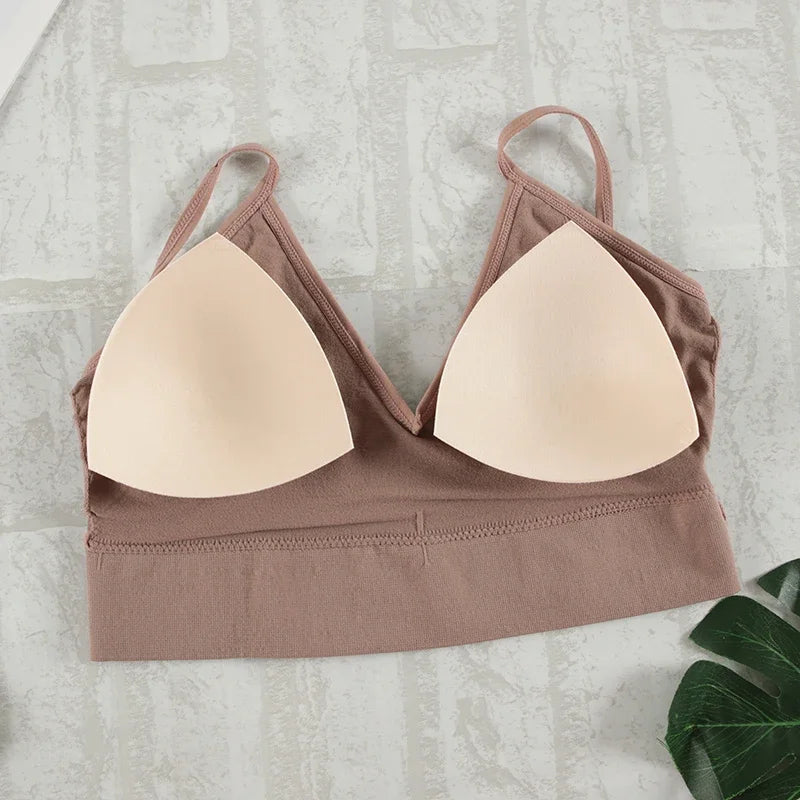 2 Stück BH Set Unterwäsche Set Frauen Höschen sexy G-String nahtlose Bra lette weibliche Dessous Soft Tank Crop Top