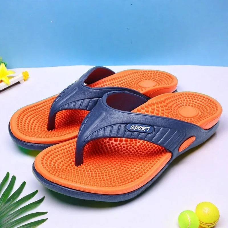 Leichte EVA-Sandalen für Herren mit Massagesohle, mehrfarbige Optionen, große Slip-On-Hausschuhe für den täglichen Gebrauch am Strand zu Hause im Freien