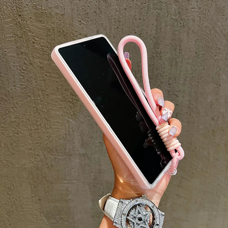 Candy Farbe Matte Für Magsafe Lanyard Weiche Telefon Fall Für Samsung Galaxy S24 FE S25Edge S22 S23 FE Plus S25 Ultra magnetische Abdeckung