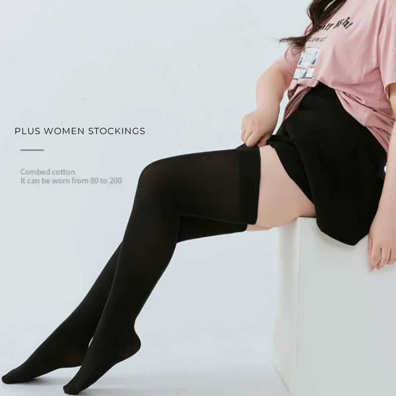 DOIAESKV Plus Größe Frauen Strümpfe Über Knie Socken Oberschenkel Hohe Socken Große Größe Weibliche Strümpfe Lange Socken frauen Strümpfe