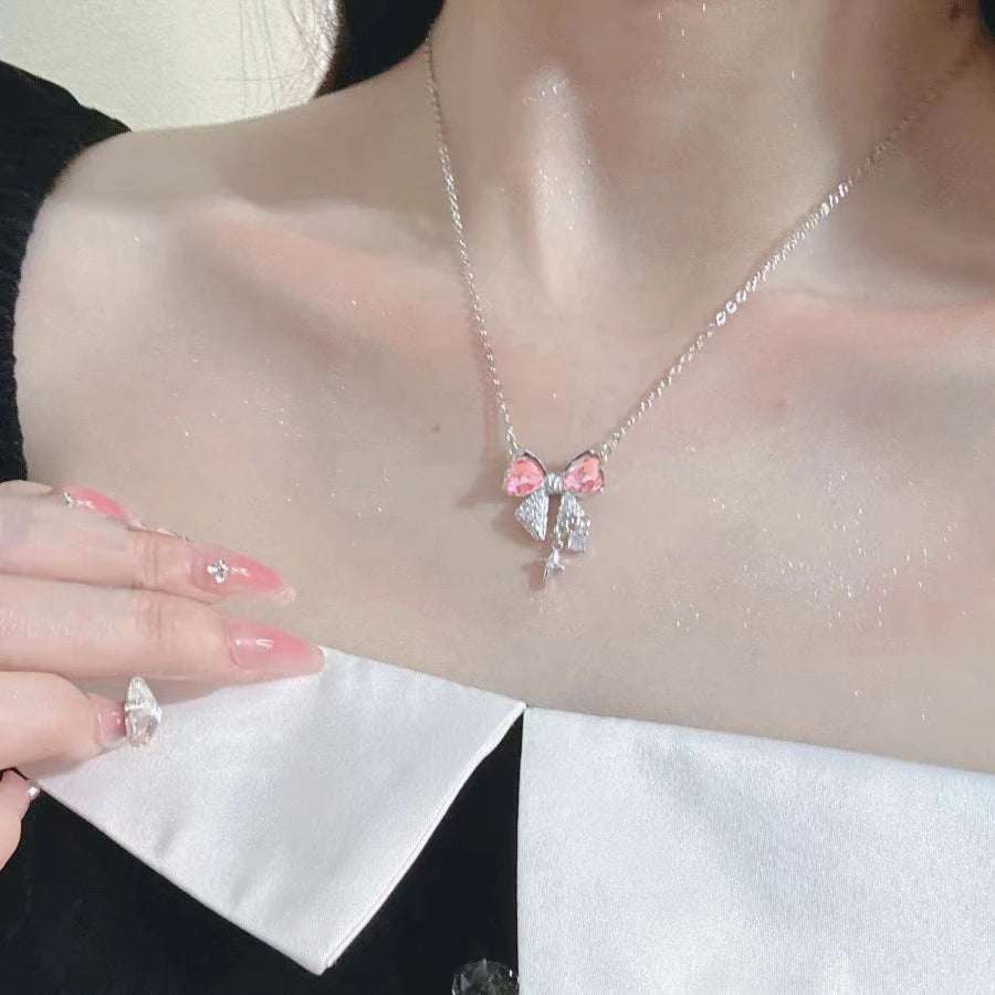 Aihua Mode Minimalistische Runde Opal Anhänger Halskette für Frauen Geometrische Schlüsselbein Ästhetische Kette Sommer Schmuck Zubehör