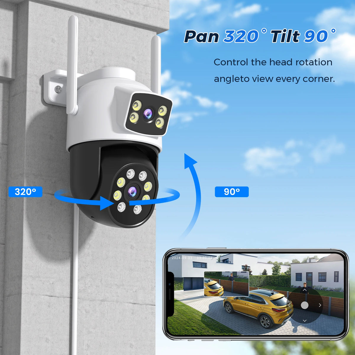 Besder 8mp ptz 5g hz wifi kamera nachtsicht menschliche erkennung 10mp outdoor cctv wifi überwachungs kamera ip sicherheits schutz