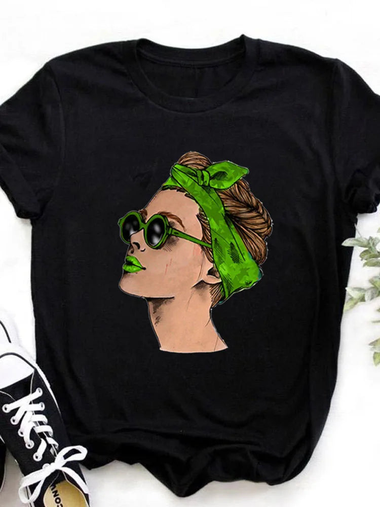 Gelbes Kurzarm-T-Shirt für Damen, lässige Damenoberteile, Harajuku-Streetwear, Sommerdruck, Drop Ship