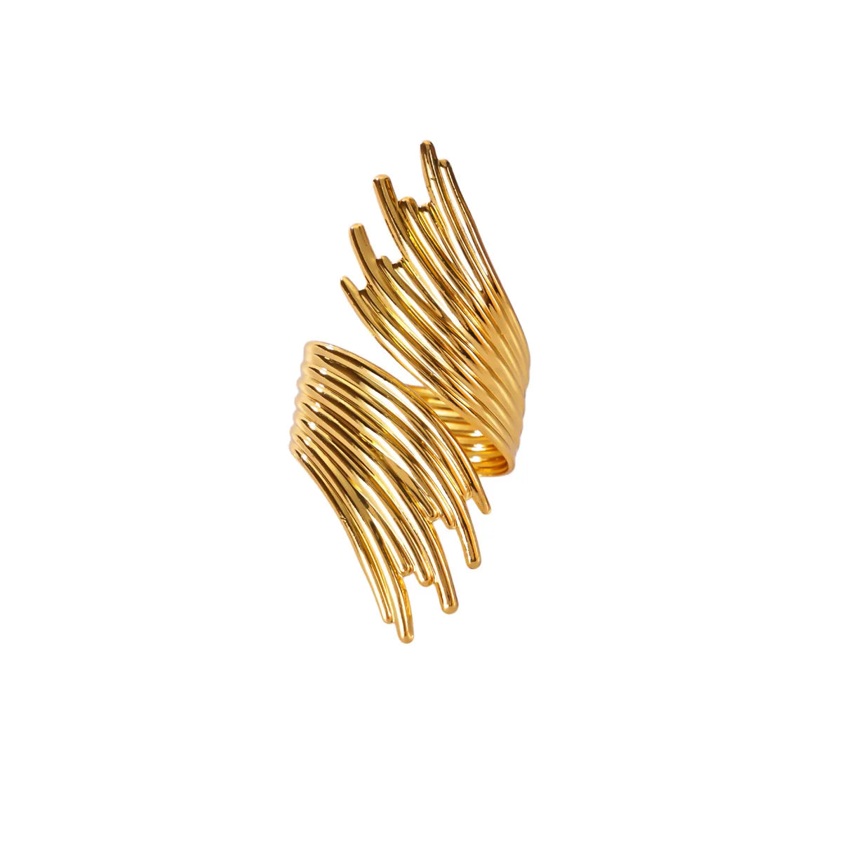 Punk-Ringe mit kräftiger Textur und Flügelmotiv für Damen, goldfarben, geometrischer Statement-Ring, ästhetischer Hochzeitsschmuck, Geburtstagsgeschenk
