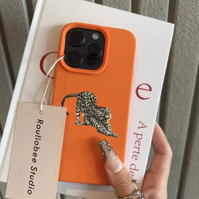 Für iPhone 17 16 15 14 13 12 11 Pro Max Hülle Panther Leopard Animal Print Design Cover für iPhone XS XR X 16E 16 Plus Air Fundas
