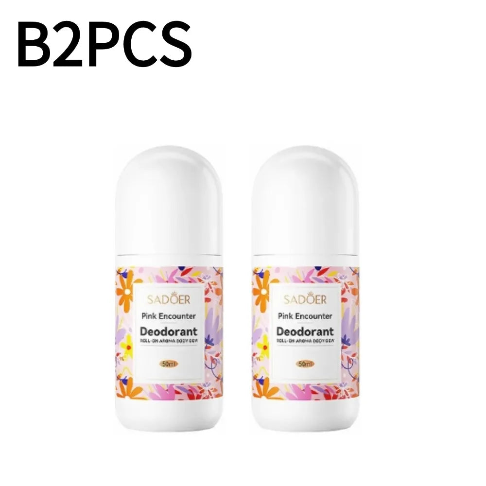    SADOER Deodorant Romantischer Rosenduft Roll-On Aroma Körperdeo Blaue Windspiele Rosa Schnelltrocknendes Antitranspirant 1/2/3 Stück