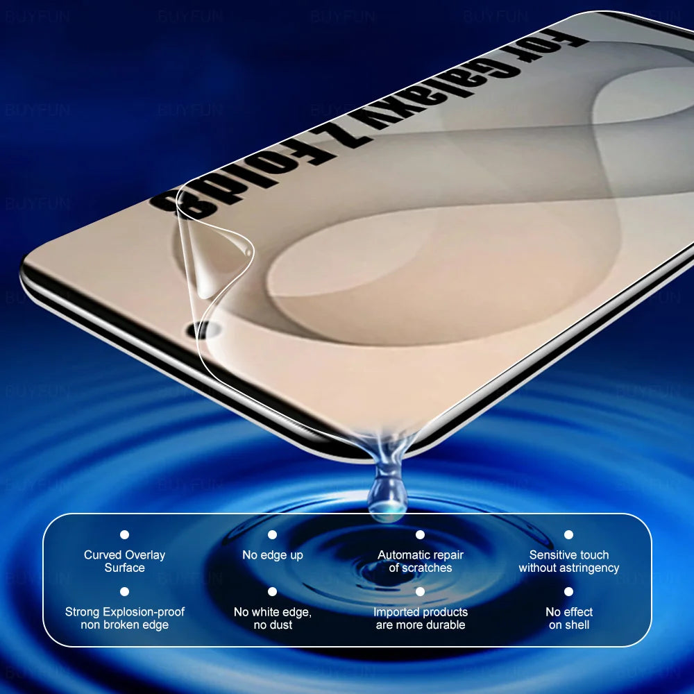 3-1 Stück Hydrogel-Folie für Samsung Galaxy Z Fold8 5G HD Full Cover Ultradünner weicher Displayschutz für Galaxy Z Fold8, kein Glas