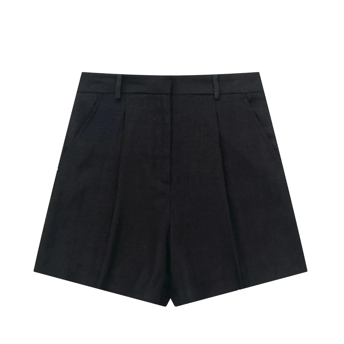 HH Frauen Hose Sets Vintage Solide Einreiher V-ausschnitt Weste Tops + Schlank Zipper Fly Shorts Sommer Büro Dame Anzug