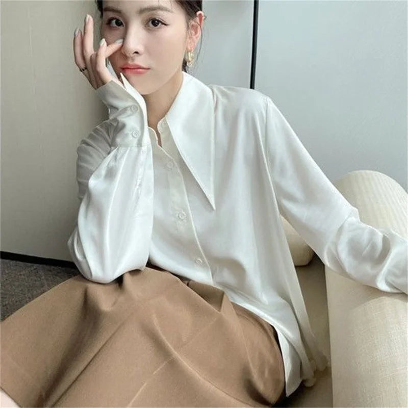 Frau Frühling Herbst Stil Blusen Shirts Dame Casual Langarm Peter Pan Kragen Blusas Tops DF4848