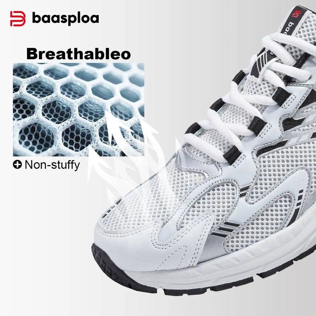 Bassploa Männer Laufschuhe Casual Sneakers Mesh atmungsaktive Sportschuhe für Männer Tenis leichte Walking Sneakers rutsch fest
