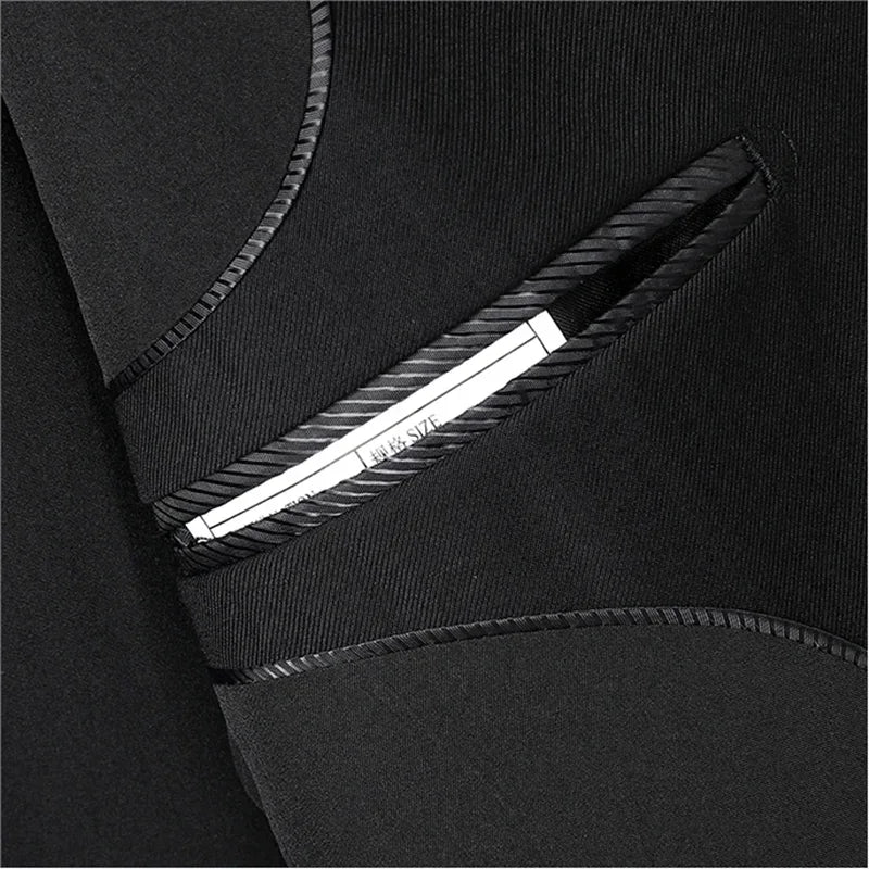 Professioneller Arbeitsanzug für Herren, hochwertig, neuer Stil, einfarbig, stilvoll, hübsch, Jacke und Hose, zweiteilig