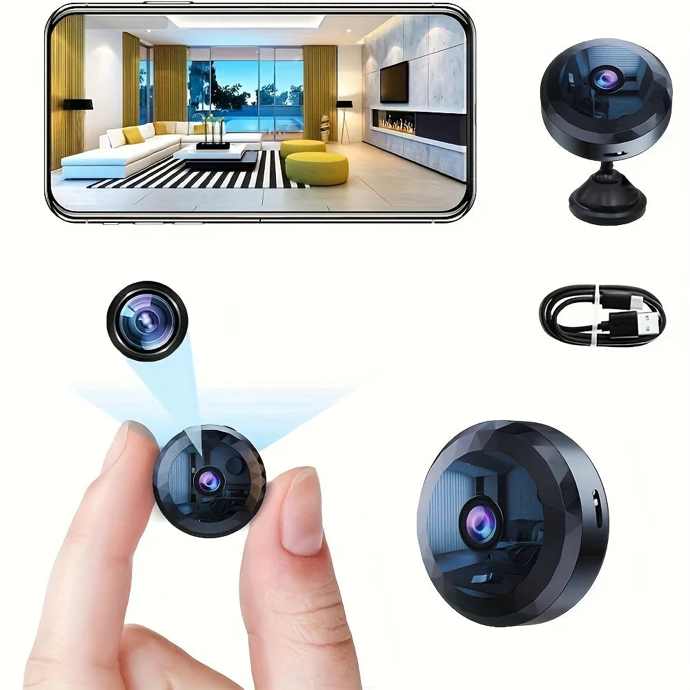 2026 Mini WLAN-Kamera 4K HD Kabellose Sicherheitskamera mit Sprach- und Videoüberwachung, Nachtsicht-Camcorder