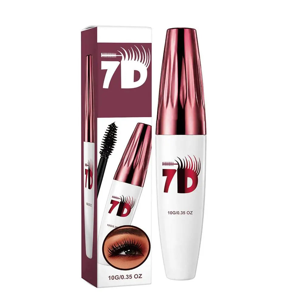 Schwarze Mascara für mehrdimensionales Volumen, Wimpernverlängerung mit Seidenfasern, wasserfest, wischfest, langanhaltendes Augen-Make-up, Kosmetik