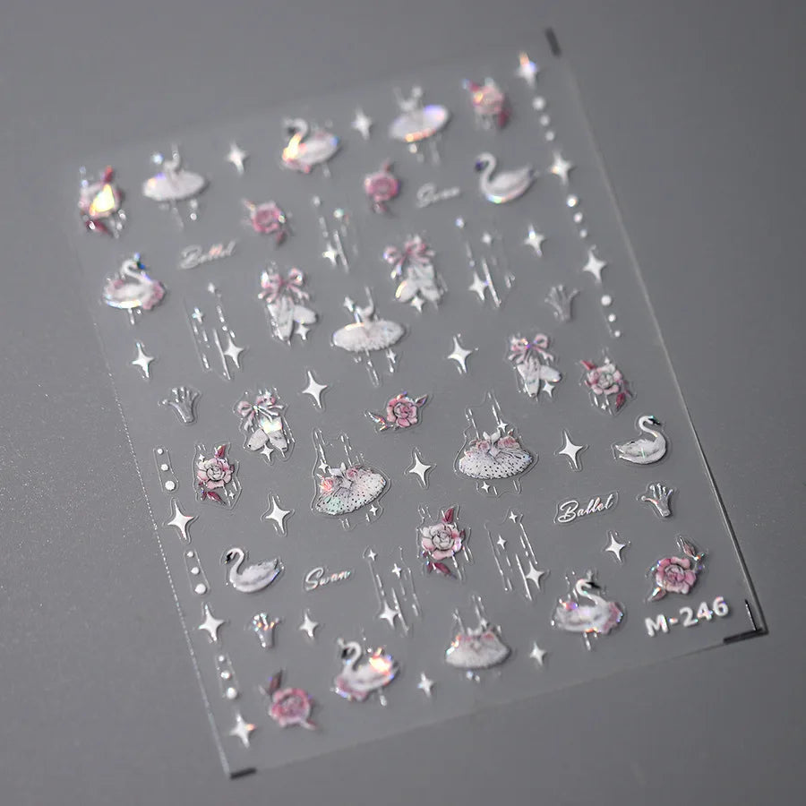 1 stücke 5D Luxus Glitter Blau Schmetterling Nail art Aufkleber Retro Luxus Selbstklebende Transfer Nagel Dekorationen Slider Aufkleber DIY