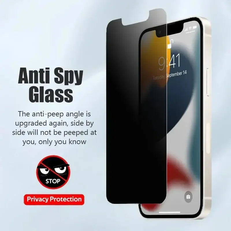 1–5 Stück Full Cover Anti-Spionage-Displayschutz aus gehärtetem Glas für iPhone 15 14 13 12 11 16 17Pro MAX 16Pro XS Max XR