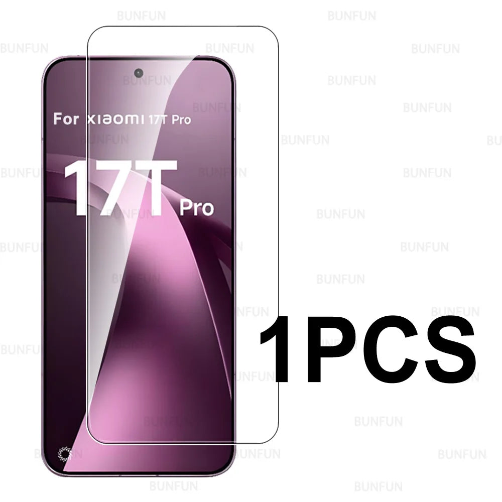6-in-1 Schutzfolie für Xiaomi 17T Pro 5G: Displayschutz aus Glas, Kameraschutzfolie, Kameraobjektivschutz für Xiaomi 17T, 17T Pro, T17 – Klare Schutzabdeckung