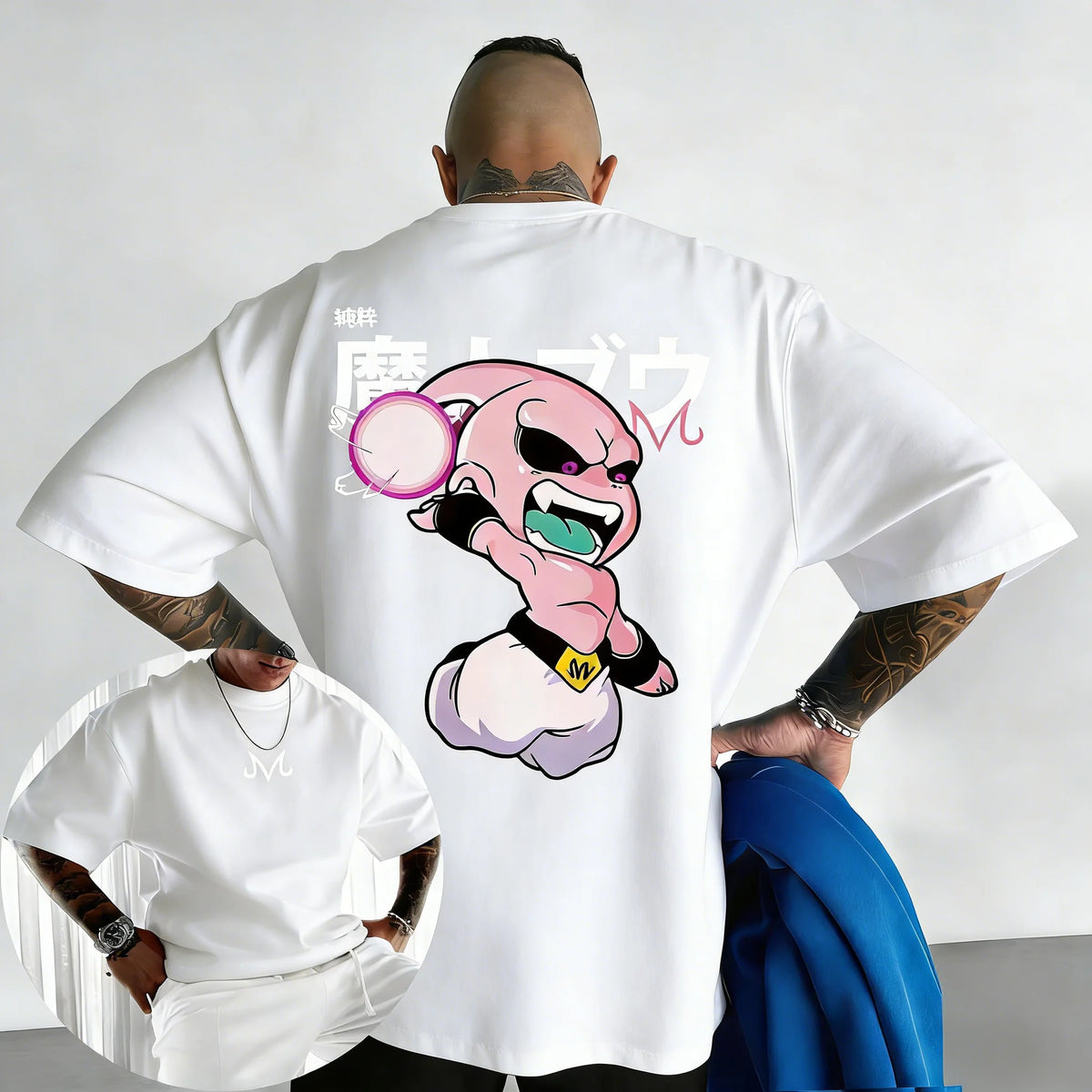 2026 Neues Dragon Ball Anime Baumwoll-T-Shirt Sommer Neu Majin Buu Bedrucktes Street Hip Hop Freizeit Kurzarm-Oberteil für Herren und Damen
