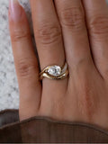 925er Sterlingsilber, modisch, exquisiter Wassertropfen-Zirkon-Ring für Frauen, Verlobung, Hochzeit, Jahrestag, hochwertiger edler Schmuck
