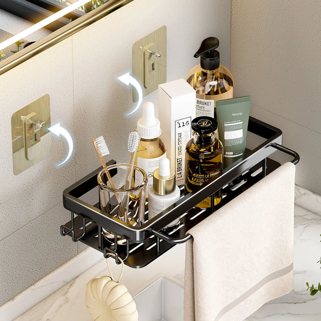 Bad Regal Kein Bohren Wand Montiert Shampoo Flasche Dusche Ecke Rack Wc Lagerung Rack Aluminium Bad Küche Zubehör