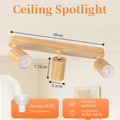 Holz-GU10-LED-Strahler, Deckenleuchte, 110–220 V, Ersatzbirne, Spotlichter, Schienenlicht für Küche, Wohnzimmer, Schlafzimmer