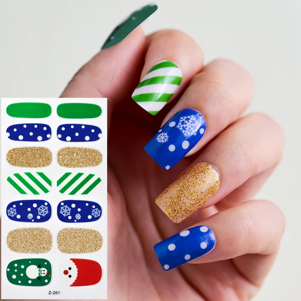 14 Tipps Full Wrap Nagellack Aufkleber Selbstklebende einfarbige Gel-Nagelstreifen Kunst Aufkleber Nicht halbgehärtete DIY Nageldekorationen