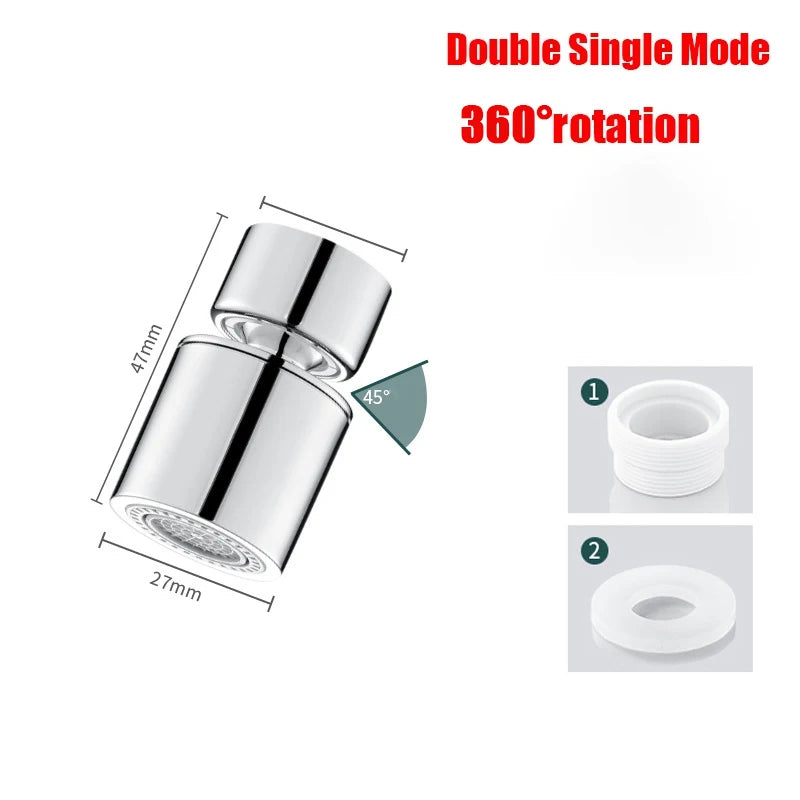 360 ° Universal Küche Wasserhahn Anti-splash Belüfter Bad Wasserhahn Drehbare Wasserhahn 2 Modus Wasserhahn Düse Bubbler Küche Waschbecken Wasserhahn