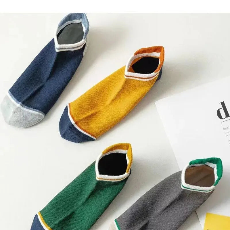 5 Paar Mann kurze Socken Mode atmungsaktive Knöchel bequeme lustige passende lässige männliche Street Style Polyester Socken