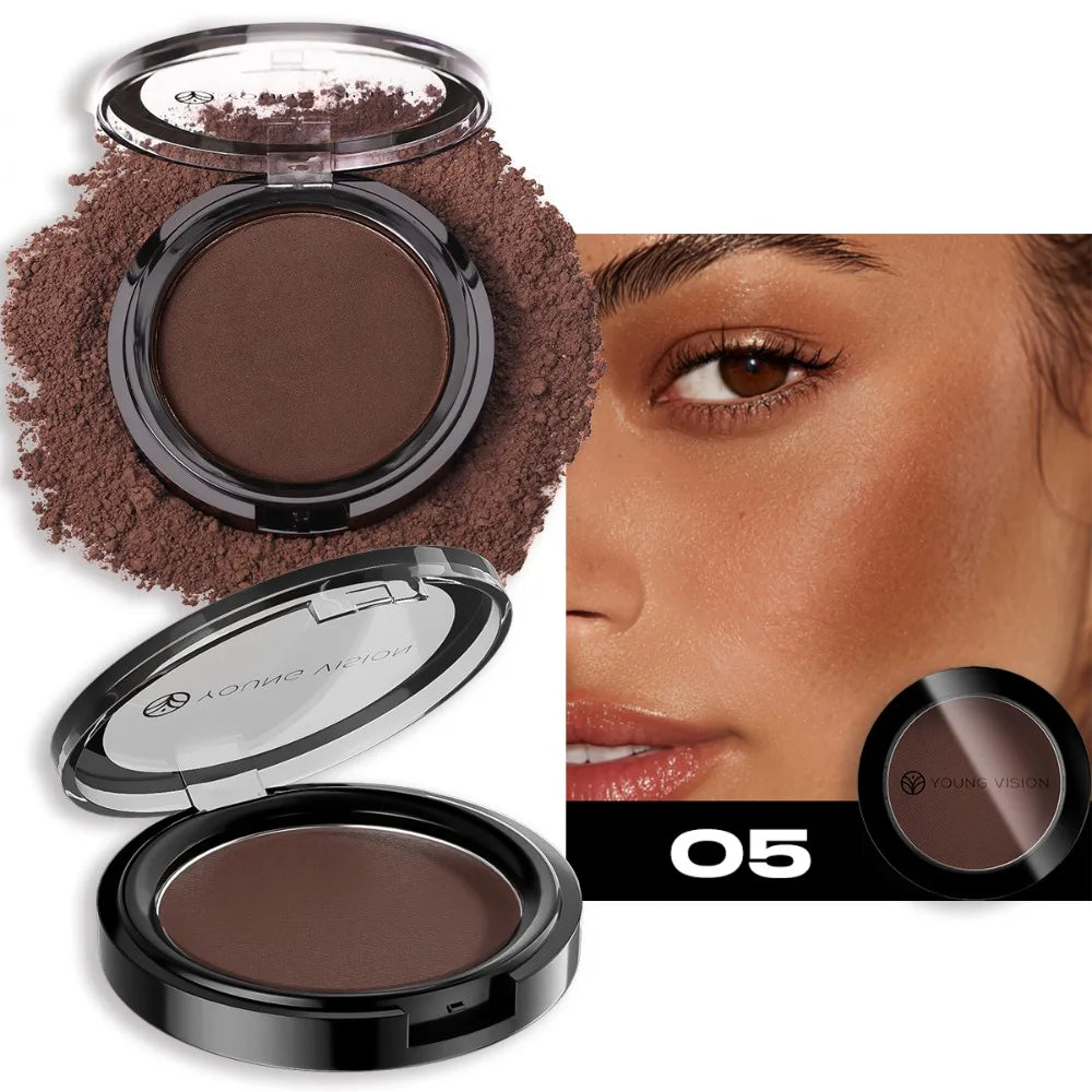 Seidig-Matter Bronzer, Make-up-Fixierpuder, Langanhaltender Konturierungs-Concealer, Dunkle Konturierung, 3D-Nasen- und Lidschatten-Palette