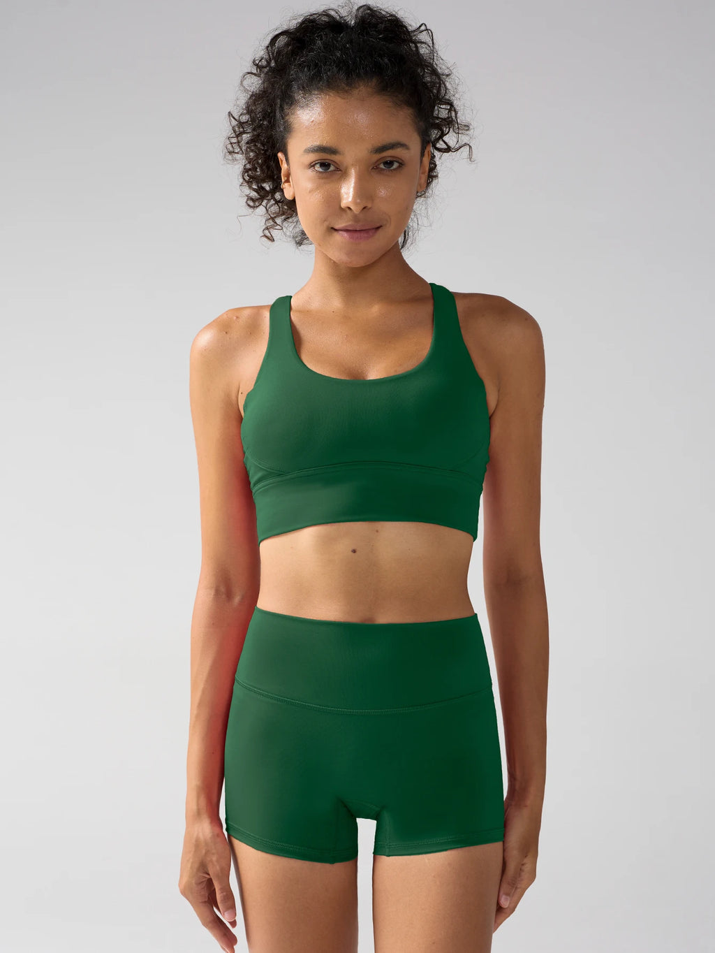 2-teiliges Yoga-Set für Damen: Sport-BH mit schönem Rücken, Sportbekleidung, Lauf-Crop-Top, Shorts, Trainingsanzug
