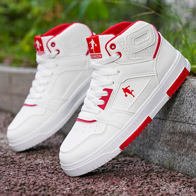 Vielseitige High-Top-Freizeitsportschuhe für Herren – bequeme, trendige Outdoor-Lauf- und Skateschuhe mit dicker Sohle