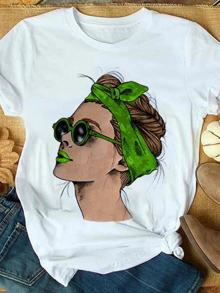 Gelbes Kurzarm-T-Shirt für Damen, lässige Damenoberteile, Harajuku-Streetwear, Sommerdruck, Drop Ship