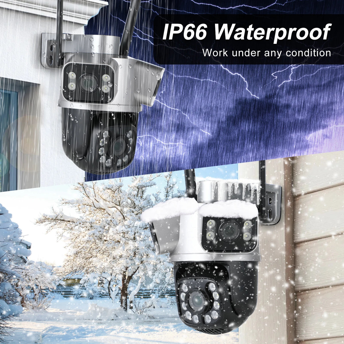 12mp 6k hd wifi ip kamera outdoor 3 objektiv 3 bildschirm ptz kamera auto tracking home security cctv überwachung 8mp cam
