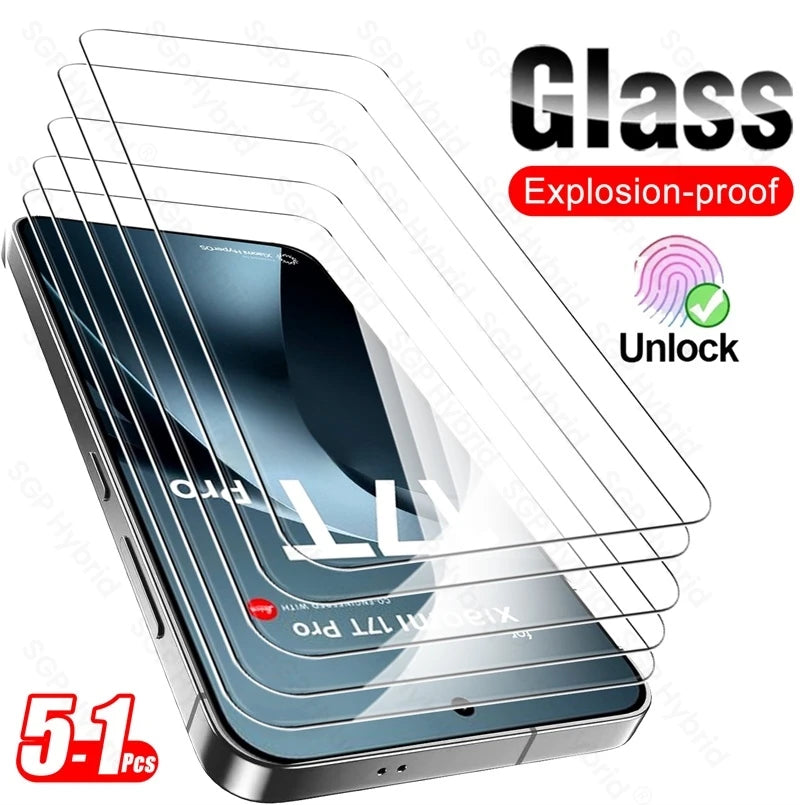 5-1 Stück Klares Gehärtetes Glas für Xiaomi 17T Pro 5G 9H Displayschutzfolie Xiaomi17T Xiaomi17TPro Xiomi Mi17T 17 T 17TPro